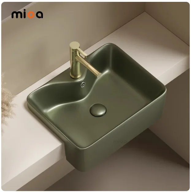 O9.7- hotel wind table basin semi-recessed square medieval semi-recessed bathroom washbasin wash basin Taichung basin