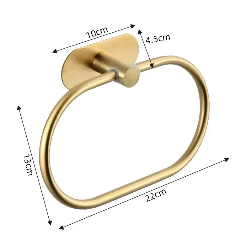 

1 шт., кухонные аксессуары для хранения, держатель для полотенец из нержавеющей стали, самоклеящаяся вешалка для полотенец для ванной комнаты, вешалка для мытья рук, кольцевая направляющая