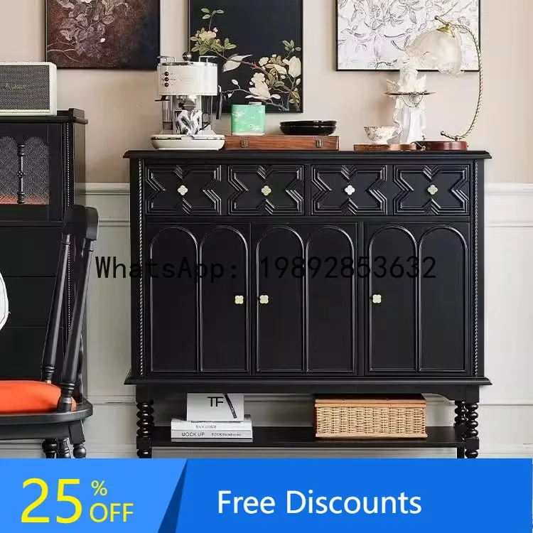 

Home Small Apartment Large Capacity Multi-layer Storage Entryway Cabinet Retro Storage Shoe Rack