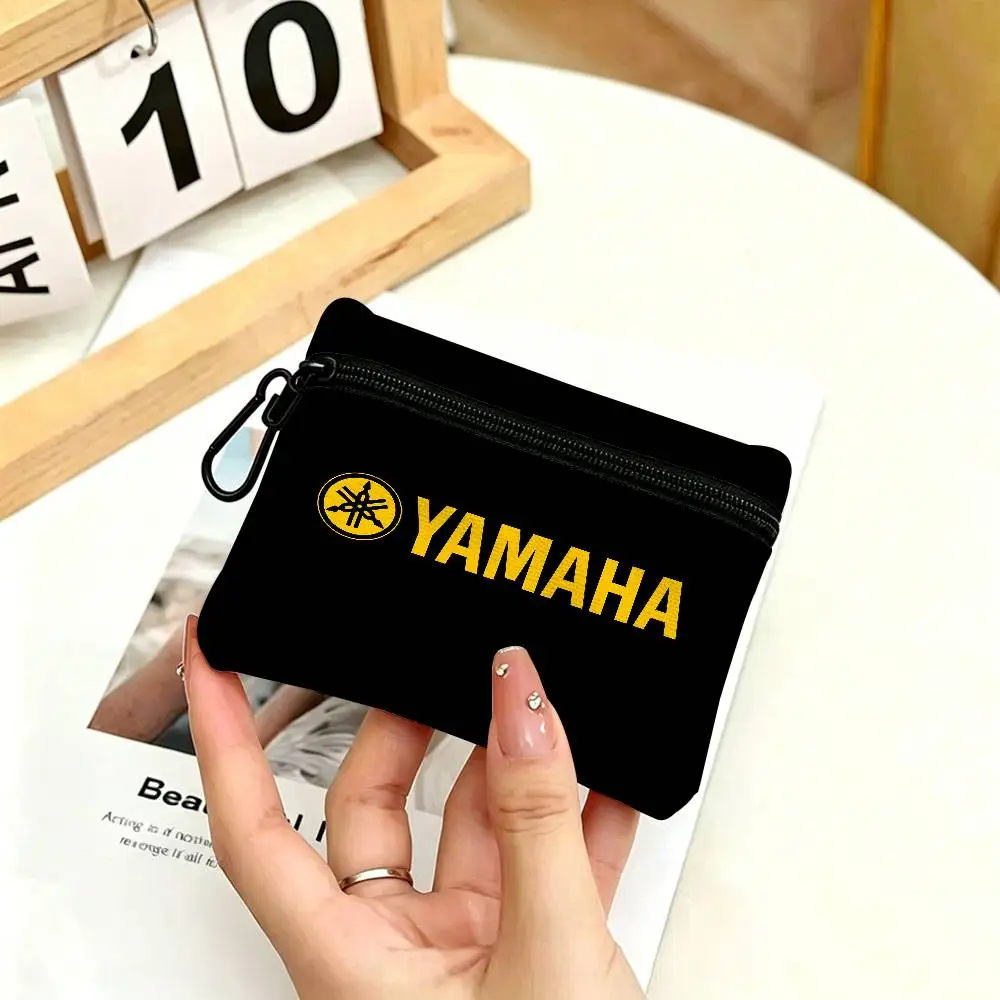 Motorrad Y-YamAha-S Neue Tragbare Oxford-Stoff Mini-Geldbörse mit Karabiner-Design Kleine Münztasche für Karten, Schlüssel, Kopfhörer – Detail 5