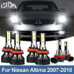LSlight LED Headlight High Low Fog Luces Bulb 12V Lamp 6000K For Nissan Altima 2007 2008 2009-2012 2013 2014 2015 2016 2017 2018