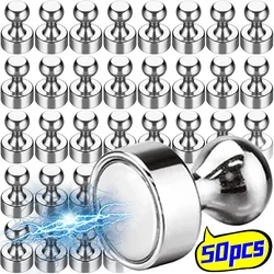 Mini Strong Magnetic Pushpins Neodymium Metal Magnet Push Pin Suckers for Office School Whiteboard Refrigerator Magnets Hooks