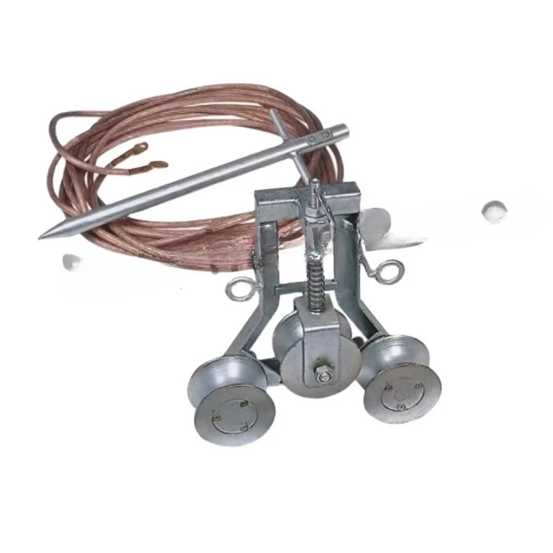 

Manufacturers supply SJL-100 cast aluminum wheel and SJT-100 cast iron wheel three-wheel hook grounding pulley tools