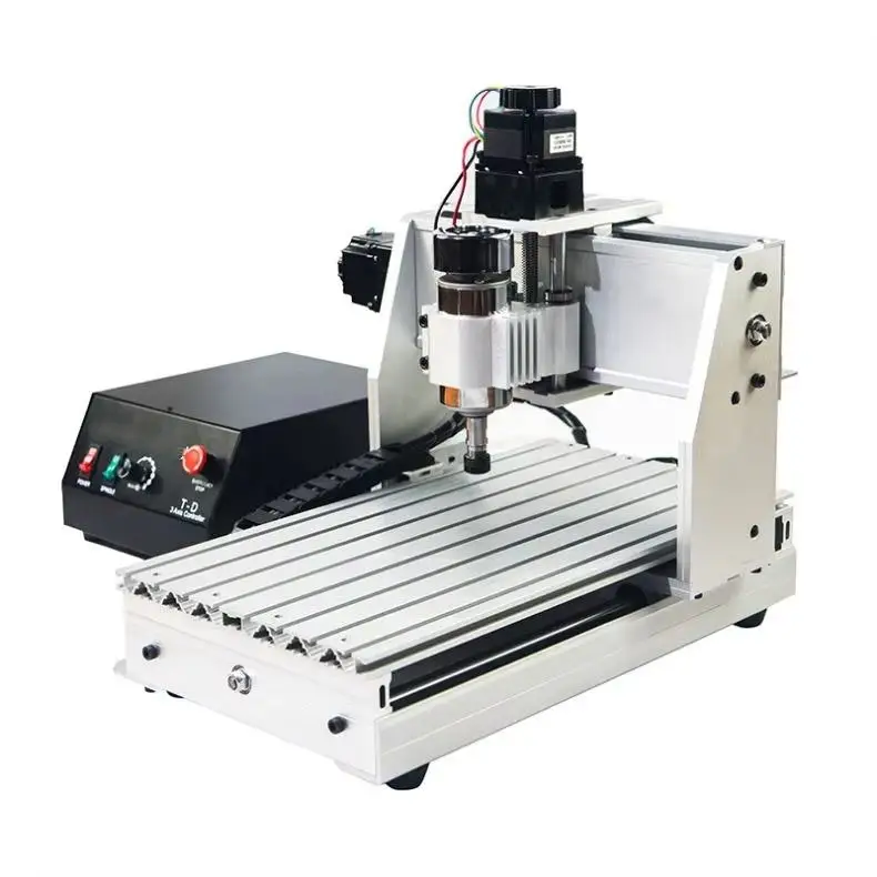 DIY 3040 Mini CNC Router 3 Axis Wood Milling with Core Motor Component 0.5KW Spindle & NC Studio Control
