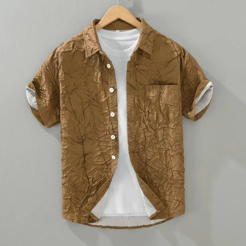Small and Fresh Personalized Short-sleeved Shirt Men's Summer Versatile Casual Fashion Trend Handsome