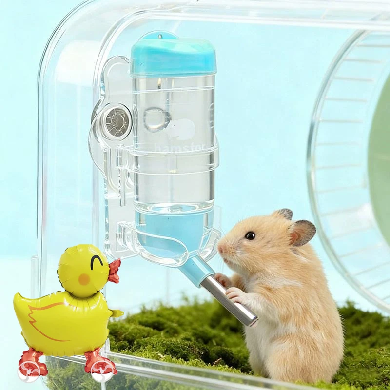 Acrylic Magnetic Water Bottle Holder Dispenser Stand For Hamster Guinea Pig Pet Watering Bottle Magnetic Mounting Bracket