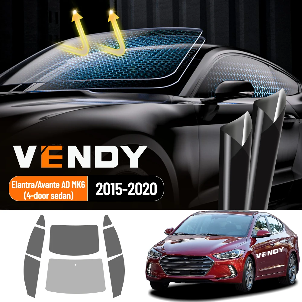 

For Hyundai Elantra(Avante) AD MK6 2015-2020 Pre-Cut Car Window Tint Film Kit Solar Tinted Film Privacy,Heat & UV Protection