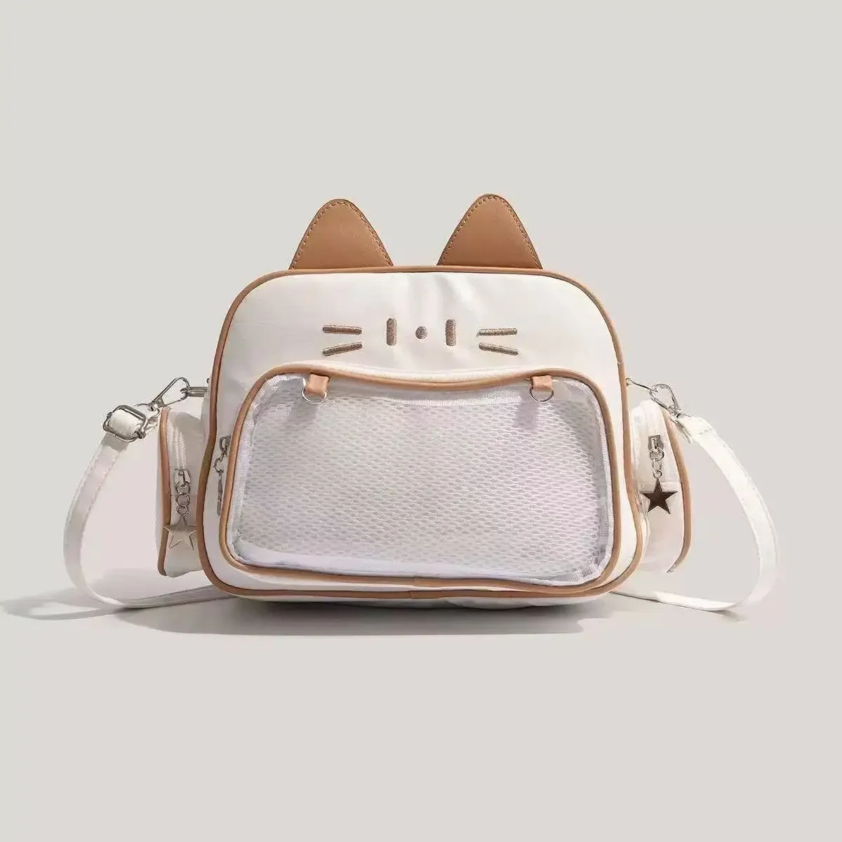 Y2K Millennium Spice Girl Großraumige Cat Pain Tasche, Fünffarbig, Vielseitig, 2026 Neu, Bar Grain, Vielseitige Einzel-Schulter-Umhängetasche – Detail 3