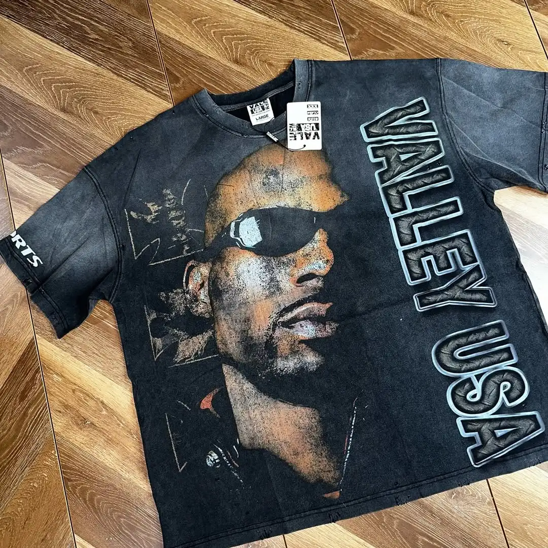 

American Street Rock Hip Hop Trend Comfort Short-Sleeves for Men Retro Versatile Y2k Loose T-shirts Harajuku Cotton T-Shirts