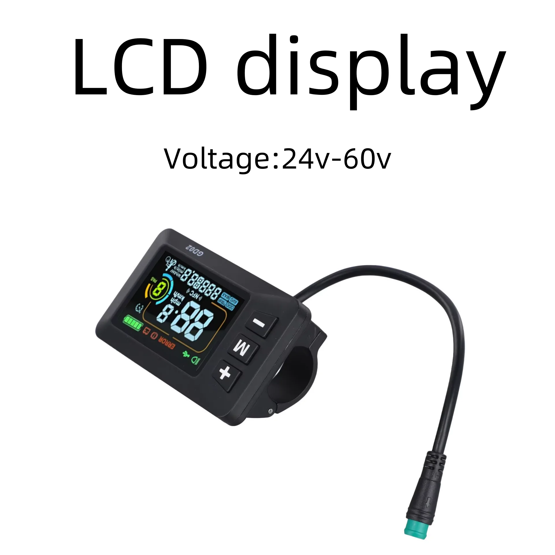 

24V-60V Display Waterproof Connectors Durability Features Large LCD Screen Moisture Protection For Electric Scooters
