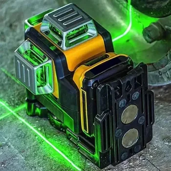 Multi-function 12v strong light fine line laser levels 360° rotary high precision green line automatic leveling laser level