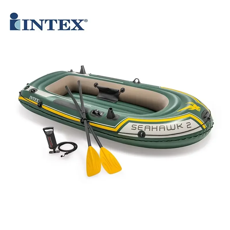 Seahawk Summer Portable Intex 68347 2person Boat Set PVC Rowing Boats Small Inflatable Fishing Kayak