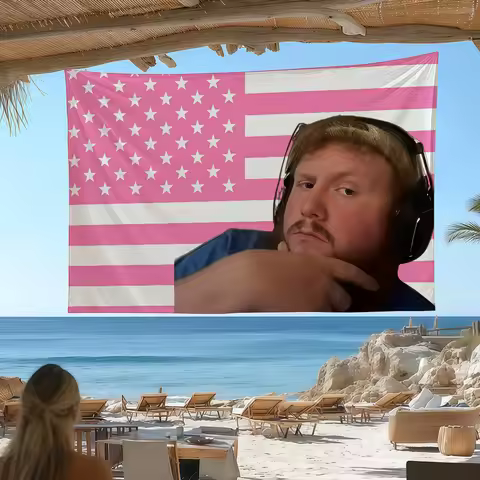 Funny C-Caseoh flag For Decoration Outdoor Picnic Hanging Home Camping Party Banner