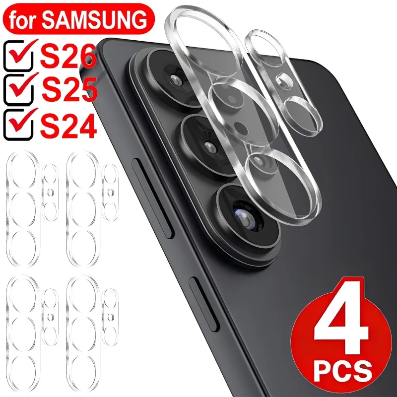 1-4PCS Camera Protective Tempered Glass for Samsung Galaxy S26 S25 S24 Plus Ultra HD Clear Lens Film for Galaxy S26Ultra S26+