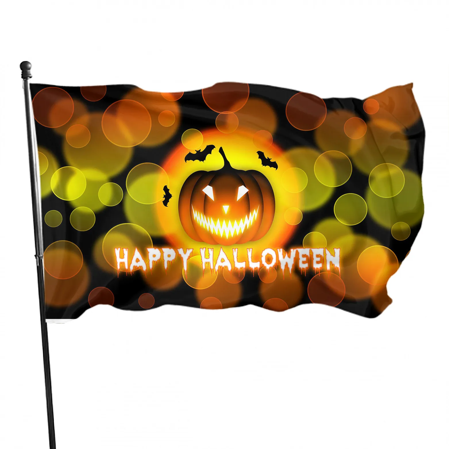 Happy Helloween Pumpkin Flag for Porch Garage Front Coffee Bar Club Halloween Decoration for Home Outdoor Party Flag Women Kids