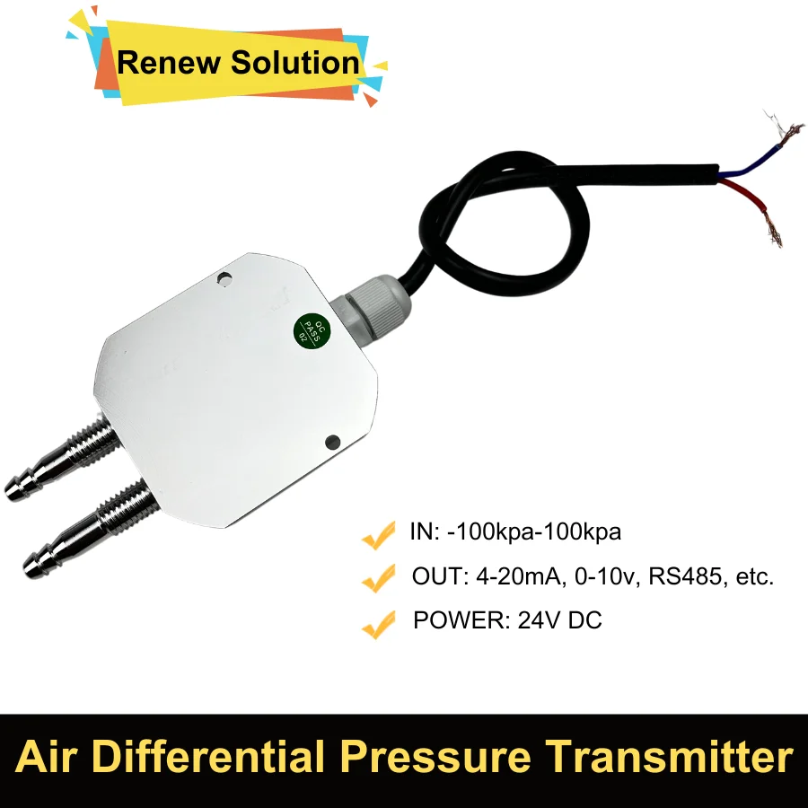 Imagem -04 - Transdutor de Pressão Diferencial Pequeno ar e Vento Pressão Transmissor 420ma Rs485 Saída 01kpa