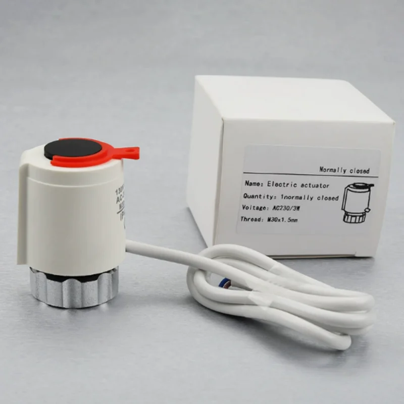 IP54 Rated Normally Closed Electric Heating Actuator Model N58A 230V Warm Water Valve Compatible With Floor Heating Distributor