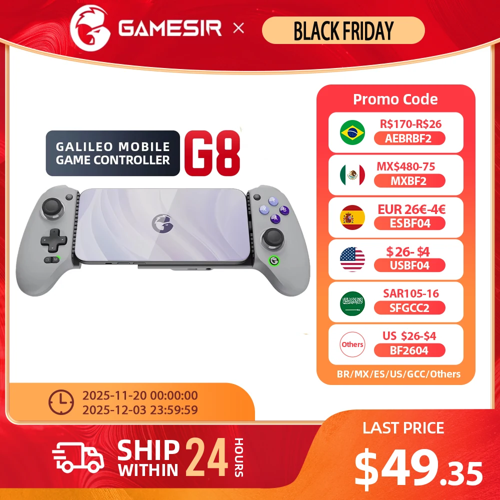 الأصلي GameSir - G8 Galileo Type C Gamepad وحدة تحكم الهاتف المحمول عصا آيفون 15 أندرويد PS اللعب عن بعد لعبة سحابة