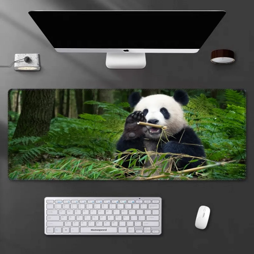 Giant panda Mouse Pad Cartoon Lockedge Large Gaming Pad Computer Gamer Keyboard Mouse Mat Desk Mousepad for PC Desk Pad image 6