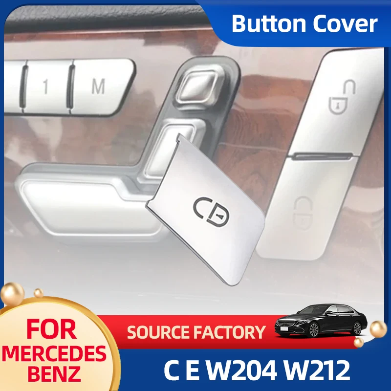 

Interior Stickers Car Door Lock Unlock Switch Button Cover For Mercedes- For Benz C E W204 W212 Plastic Black 4 Door Button Cove