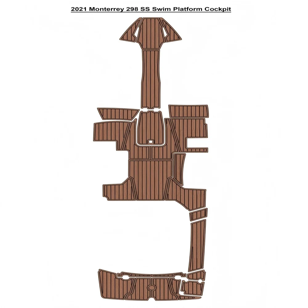 

2021, Monterey 298 SS, платформа для плавания, кокпита, лодка, коврик из искусственного тикового дерева EVA, напольный коврик Seadek MarineMat, стиль Gatorstep, самоклеящийся