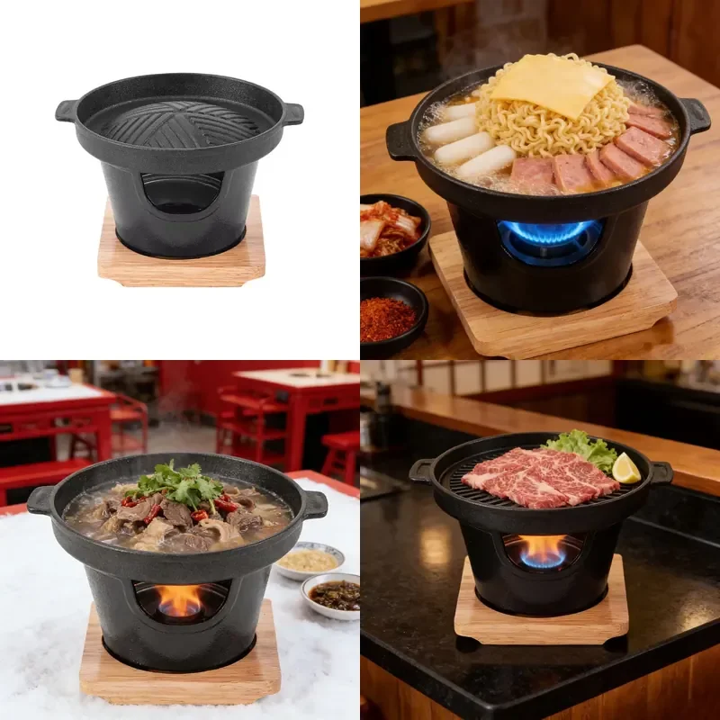 for  Single  Commercial Thickened Cast Iron Non Stick Baking Pan Portable Barbecue Oven Easy To Clean Household Outdoor