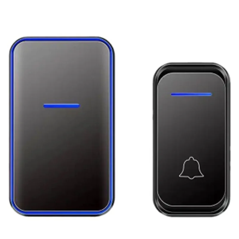 FAST-Wireless Chime Home Door Bell Intelligent LED Light Doorbell Button Receiver Remote Waterproof