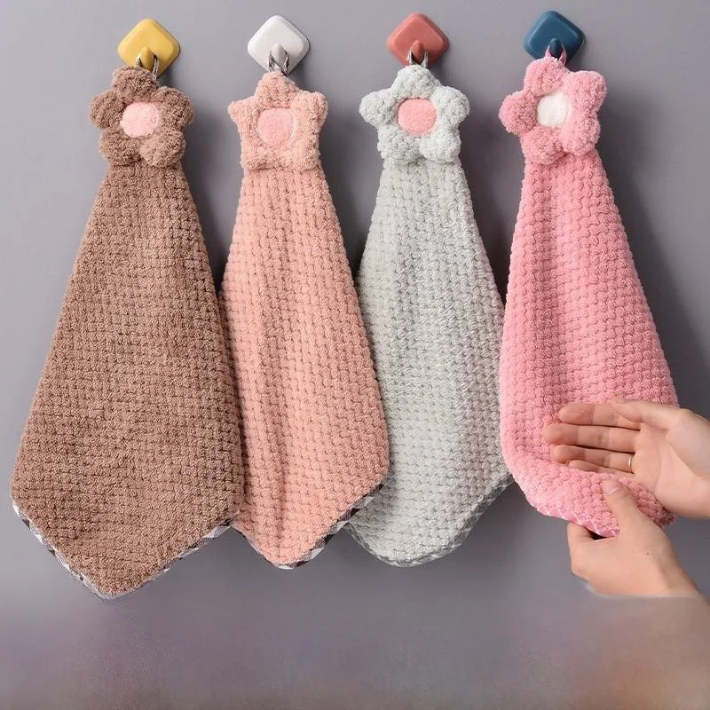 

Супервпитывающее толстое полотенце для рук, подвесное, для кухни и ванной, детское, милое полотенце для лица, из бамбукового волокна, для кемпинга на открытом воздухе