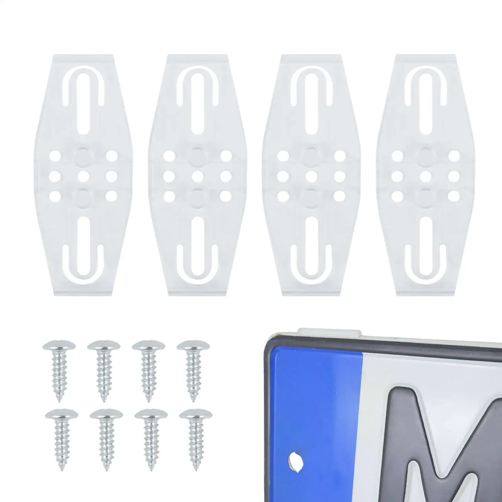 automobile Frameless License Plate Mount Weather-Proof Frameless License Plate Frame Car Tag Frame For Front and Rear Car Tags