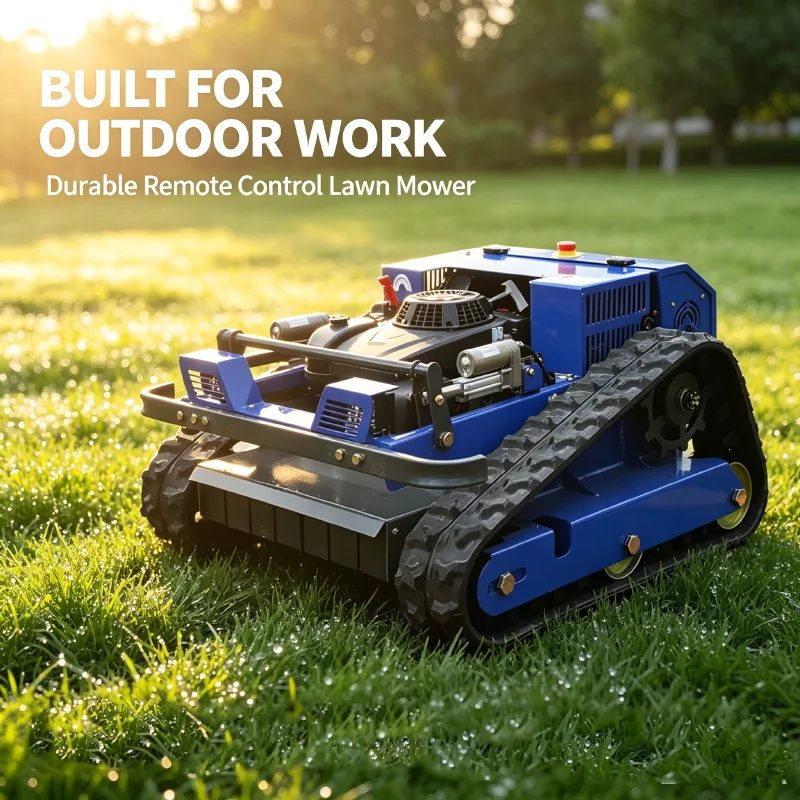 Customized CE EPA Brushless Motor Tracked Remote Control Robotic Mower Durable Steel Blade Easy Assembly for Mountain Terrain