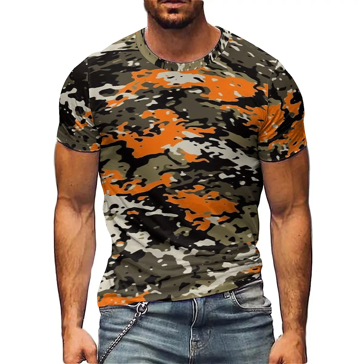 Holiday Outfit Cyberpunk Men's 3D Printed Short-Sleeve T-Shirt - 3D Couple Matching Top