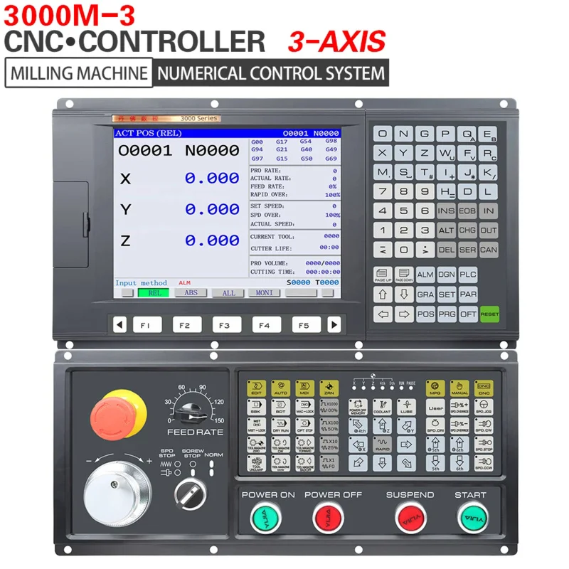 High Quality 3 Axis Milling CNC Controller PLC CNC Control System Kit Supports Tools Change Similar To GSK Control Panel