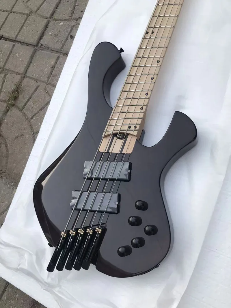 Factory export,High quality 5 string headless electric bass guitar,Fanned Fretboard  ,Active electronic equipment,free delivery