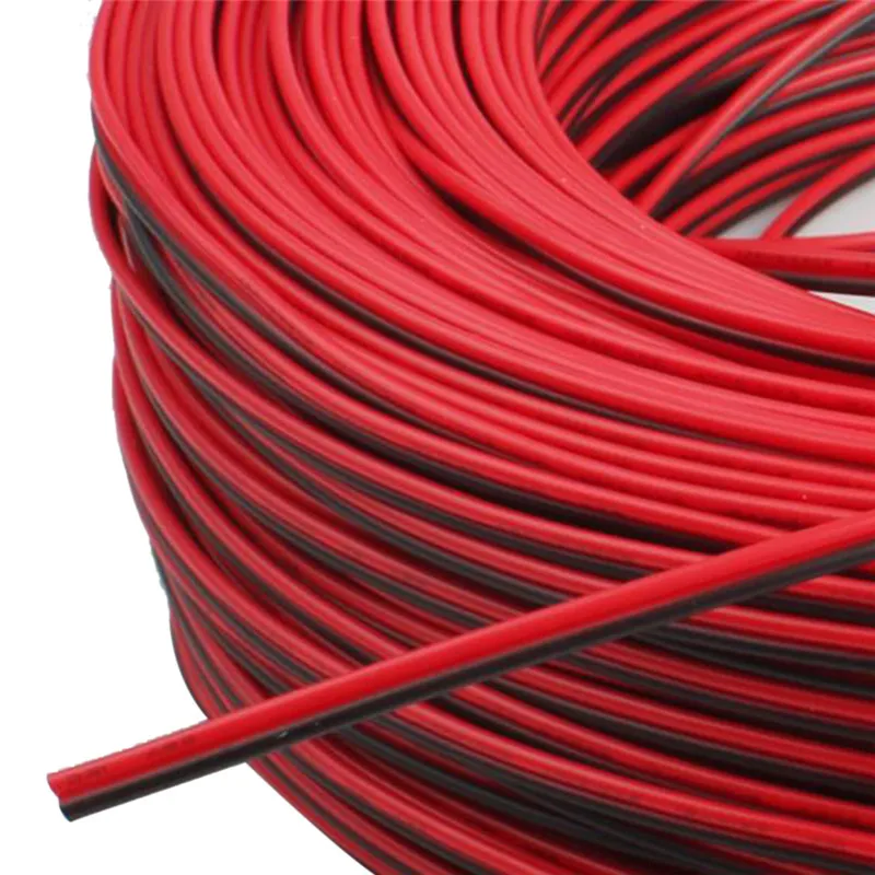 Cable de alambre eléctrico para motocicleta, conector rojo/negro para luz Led duradera, 2 pines, 10m, 1 unidad