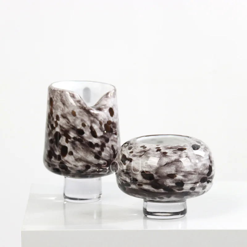 

Light luxury creative glass art vase floral creative desktop bedside table decorative home ornament