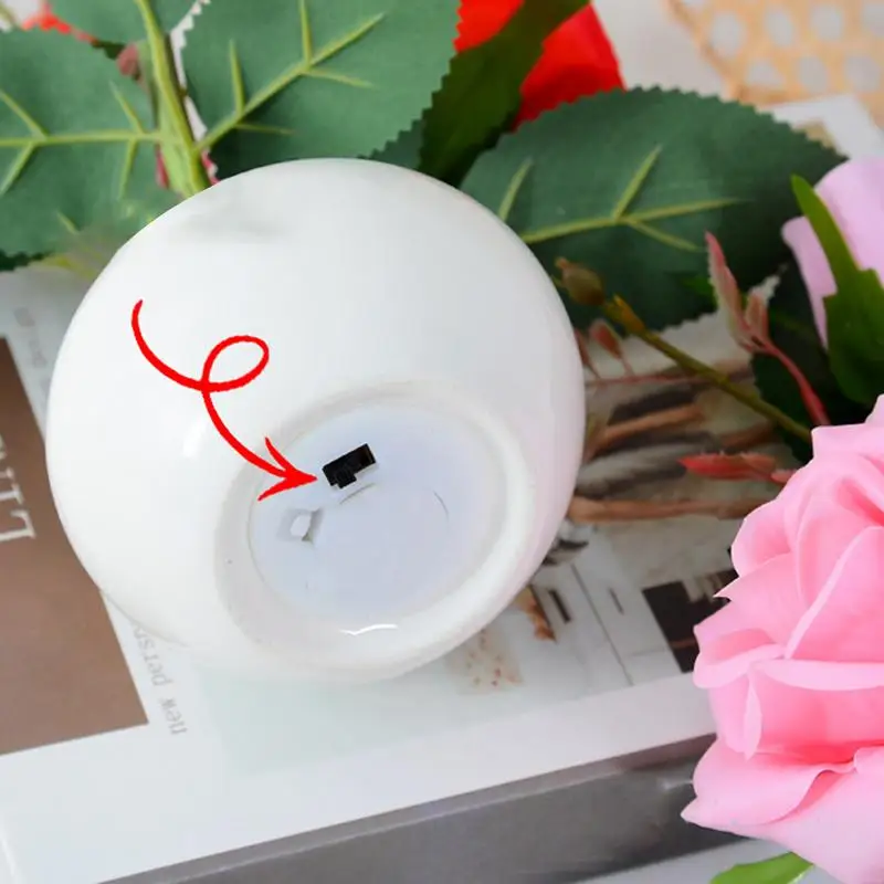 Lámpara LED de flores para mesita de noche, iluminación suave de rosas, luces de noche para el hogar y la sala de estar