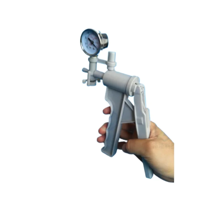 Manual Vacuum Pump, Suction Filter Pump, Air Vacuum Gun, Extrusion with Meter, Laboratory Use