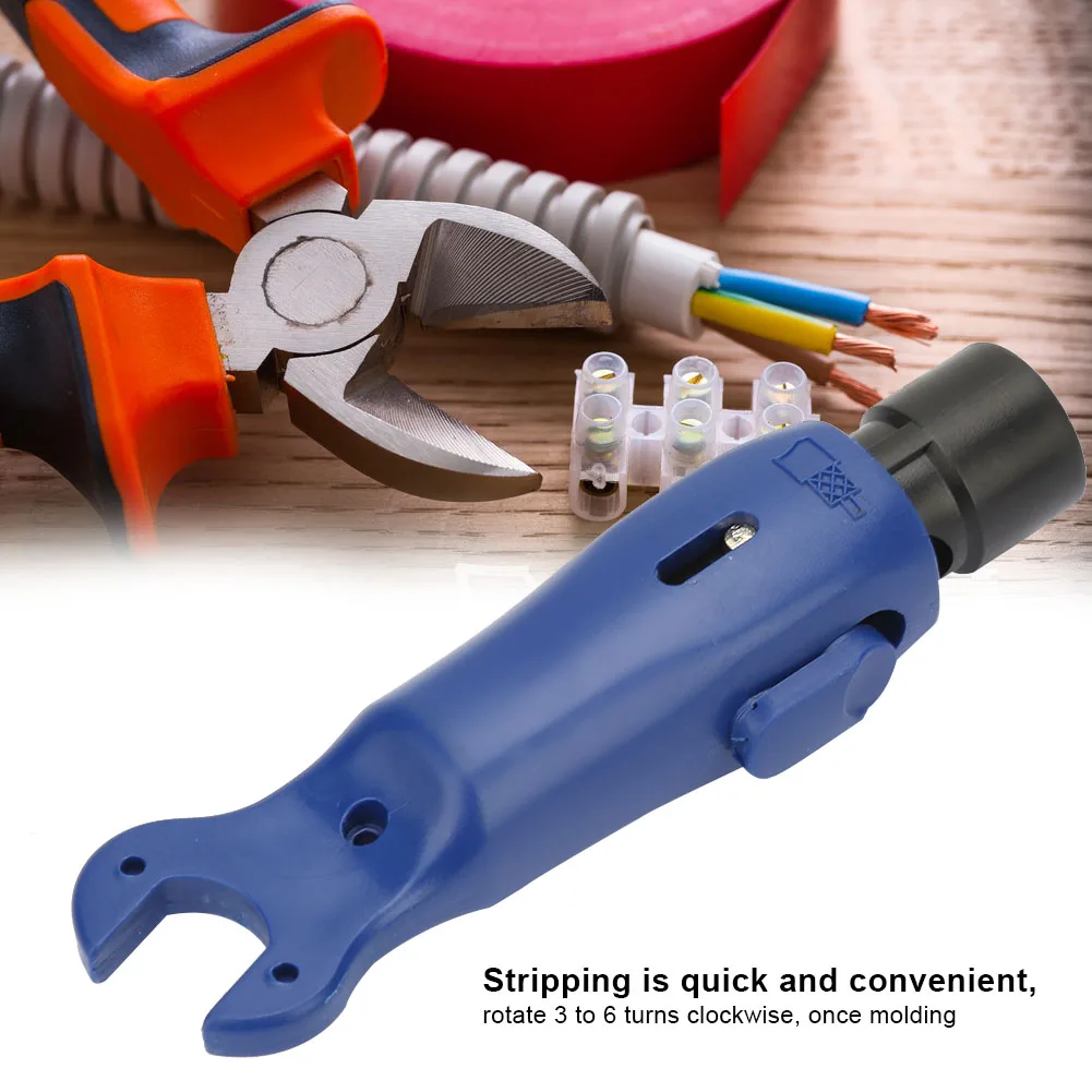 RG59/6 Electric Coaxial Cable Stripper Pen Wire Stripping Pliers Cutter with Hex Head Spanner