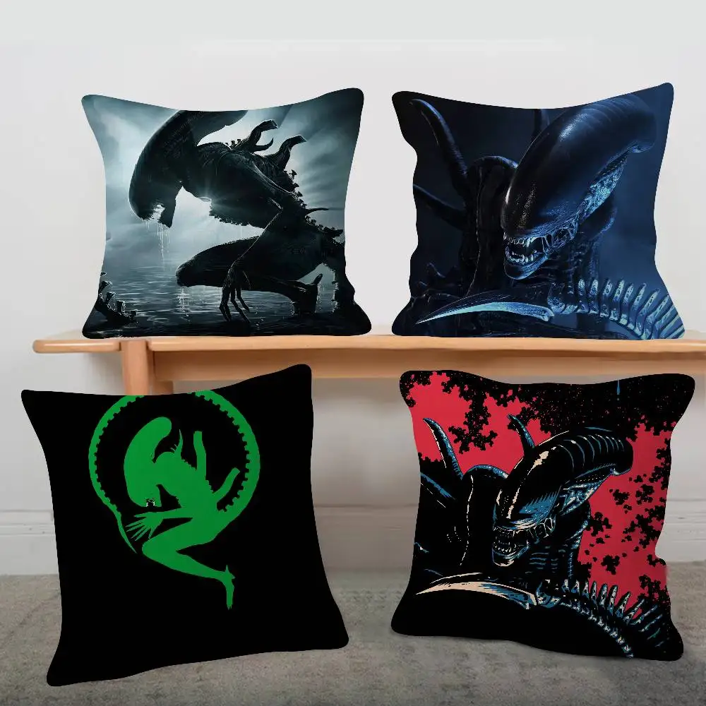 Movie Alien Soft Comfortable Pillow Case Cartoon For Sofa Living Cat Room Home Office Retro Decor Protective Cover