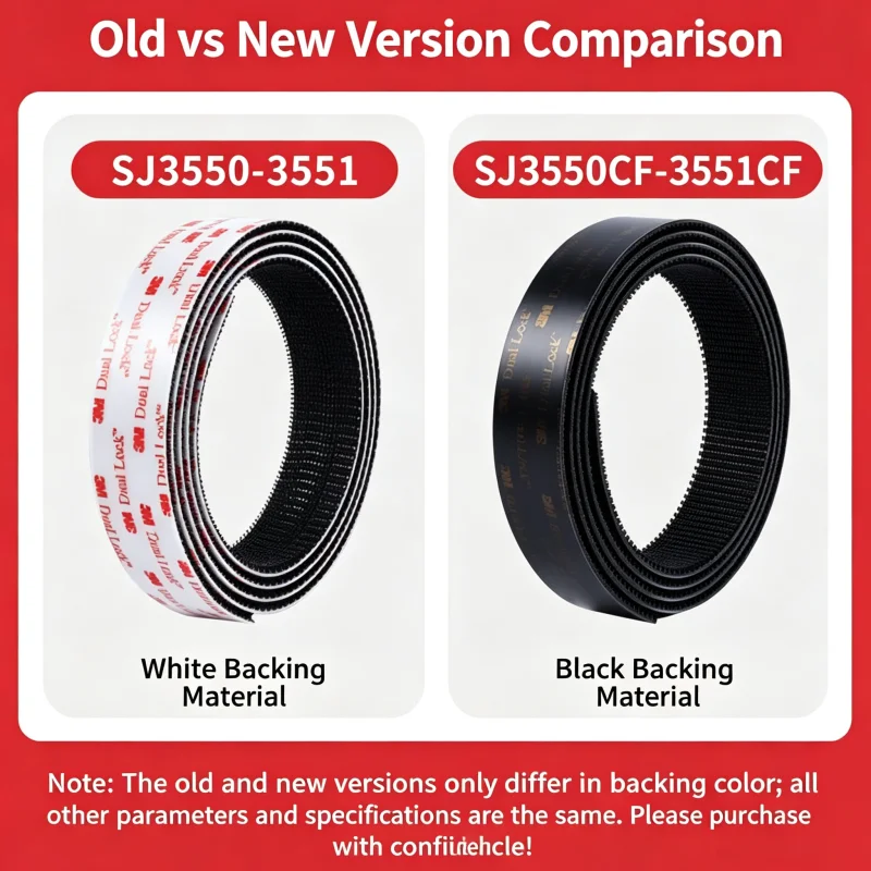 3M Dual Lock Reclosable Fastener Double Sided Tape SJ3551_3551CF Strong High Viscosity Black Back Adhesive Hook and Loop Tape