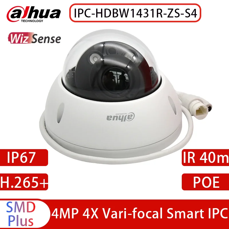 

Dahua IPC-HDBW1431R-ZS-S4 CCTV 4MP IP Camera 4X Vari-focal Security Protection