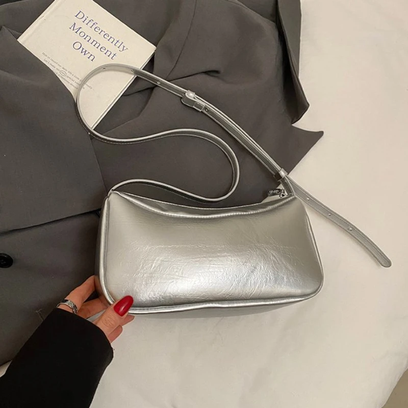 

New Solid PU Universal Light Luxury Style Versatile Women's Shoulder Bag 2025 Hot Sale Casual Korean Version Crossbody Bags