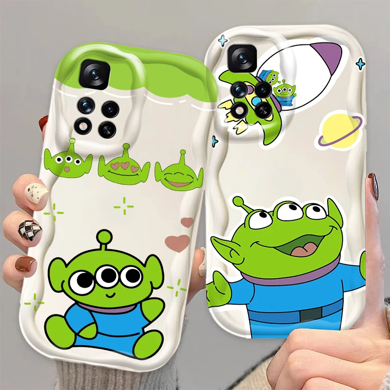 Sanrio Three-eyed Boy For Xiaomi Redmi Note 13 12 12S 11S 11 10 9 8 10A 9C 9T Pro Plus 5G Wave Oil Cover Phone Case