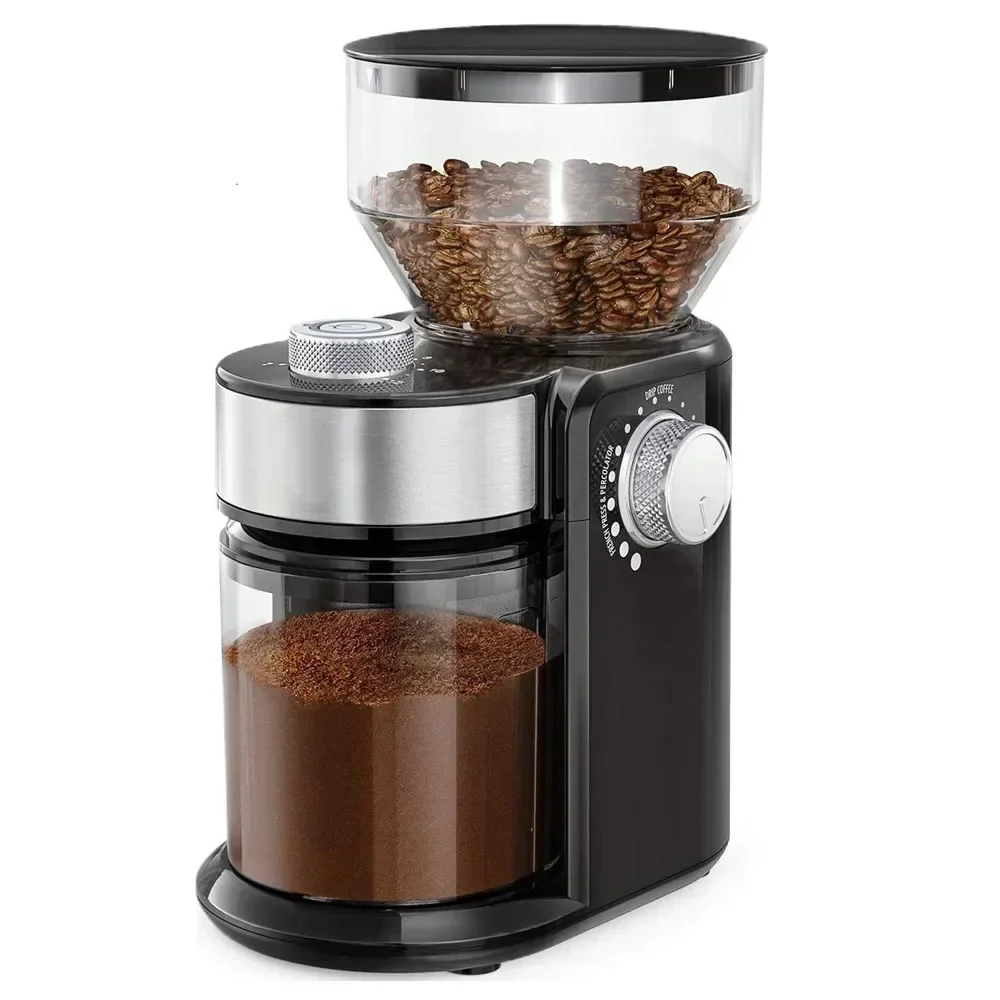 Automatic Burr Mill Coffee Grinder with 18 Adjustable Grind Setting for Espresso, Coffee Filter, French Press and Percolat