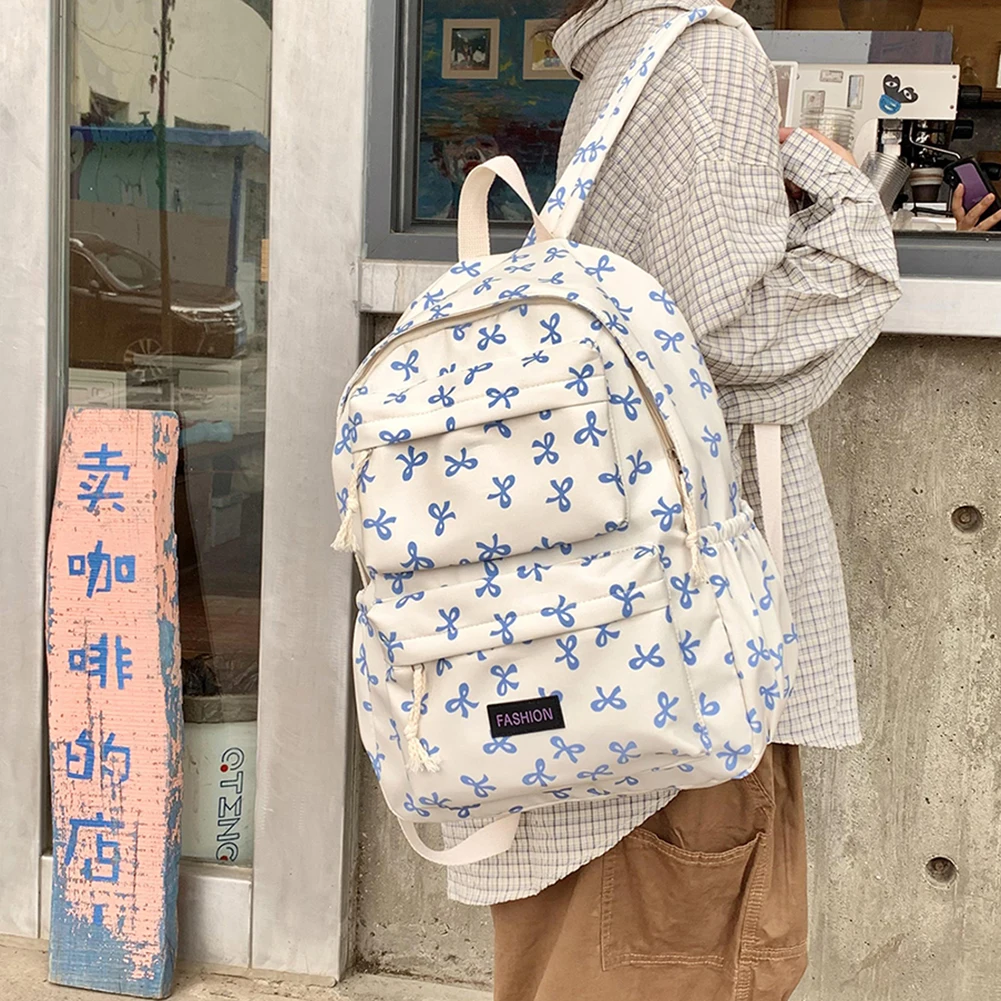 

Сумка для ноутбука с бантом, рюкзак для путешествий в консервативном стиле, рюкзак для колледжа для девочек-подростков