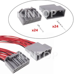 Enchufe pequeño de corriente de baja potencia para coche, Terminal de cableado sin sellado, 24 Pines, MX34024PF1, MX34024SF1, 1 Juego
