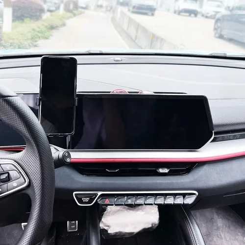 Imagen 2 del producto Soporte de teléfono para Geely Coolray 2023 2024, Base fija de pantalla, soporte de carga inalámbrica, soportes para teléfono móvil, caja de almacenamiento para gafas de coche