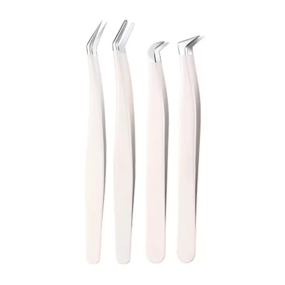 Pinzette multifunzionali Pinzette per ciglia in acciaio inossidabile Innesto Patch per ciglia finte Ausili per ciglia finte Pinzette portatili Be