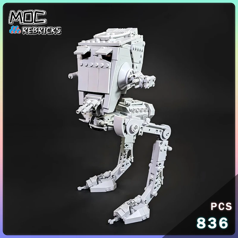 AT-ST レイダーマンダロリアンミニフィグスケール地形偵察輸送機モデルビルディングブロック DIY 少年レンガのおもちゃギフト