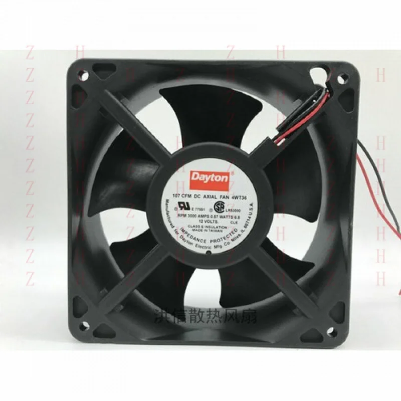 

XXZ for 1PCS 12CM 2-wire cooling fan 107 CFN DC AXIAL FAN 4WT3 12V 6.8W 12038